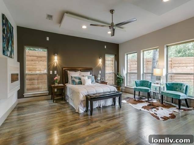 Spacious Master Bedroom with Sitting Area