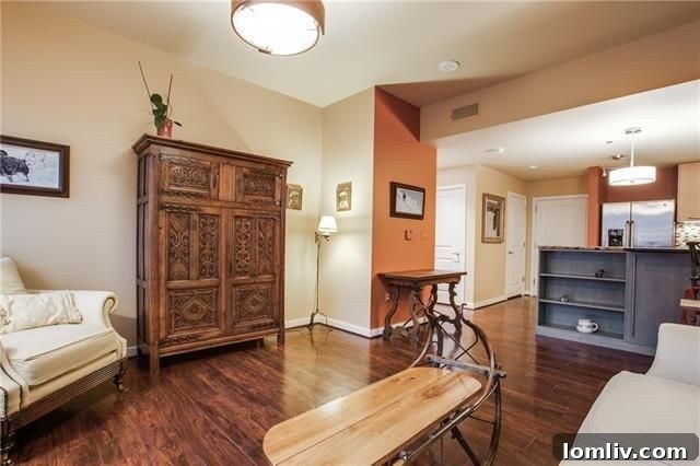 Bright and welcoming living room with east-facing windows