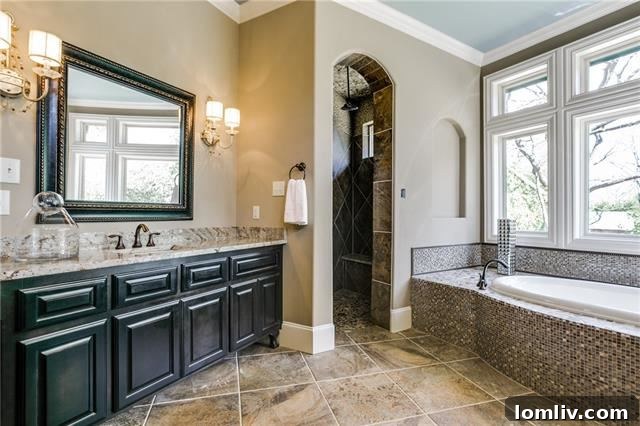Elegant Freestanding Bathtub in Master Bathroom