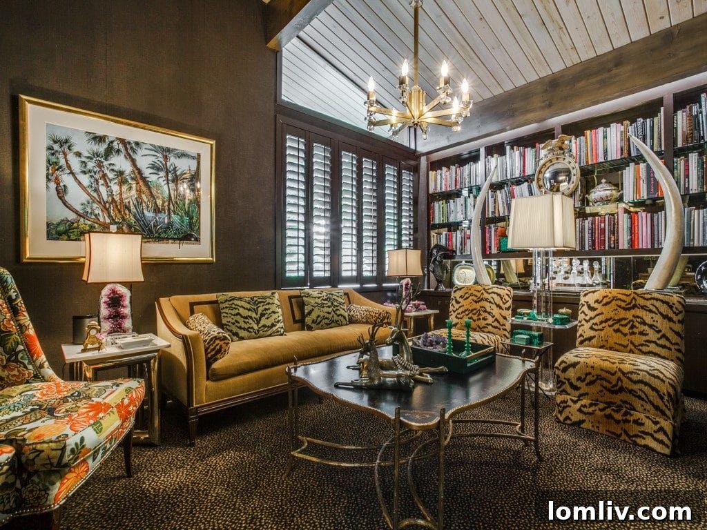 A beautifully appointed bedroom, reflecting the home's blend of modern comfort and midcentury charm.