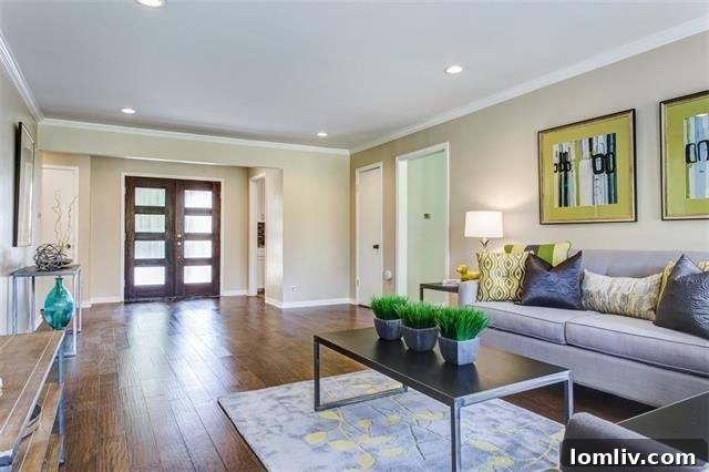 Inviting First Living Room with Vertical Windows and Ample Natural Light
