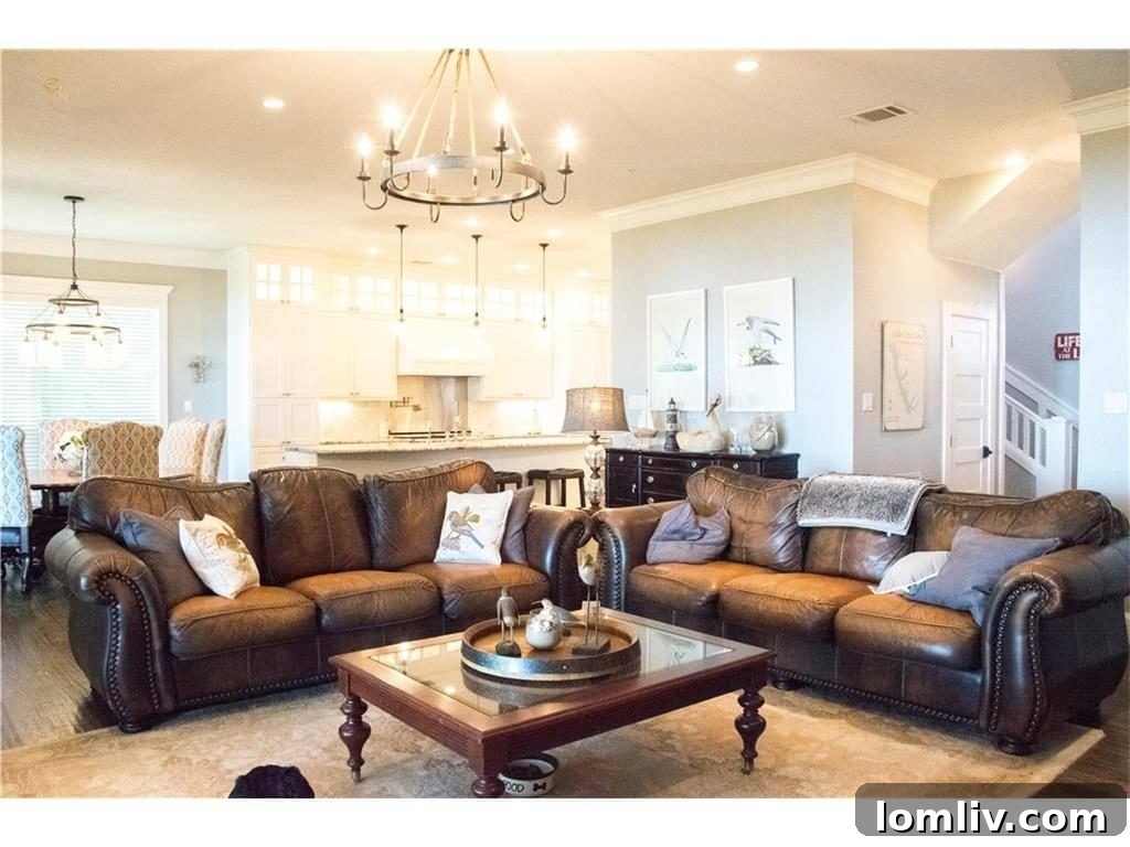 Luxury Living Room at 115 Waterfront Drive Cedar Creek Lake