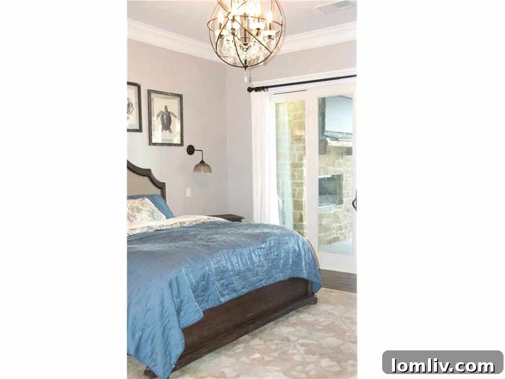 Luxurious Master Bedroom with Lake Access Views