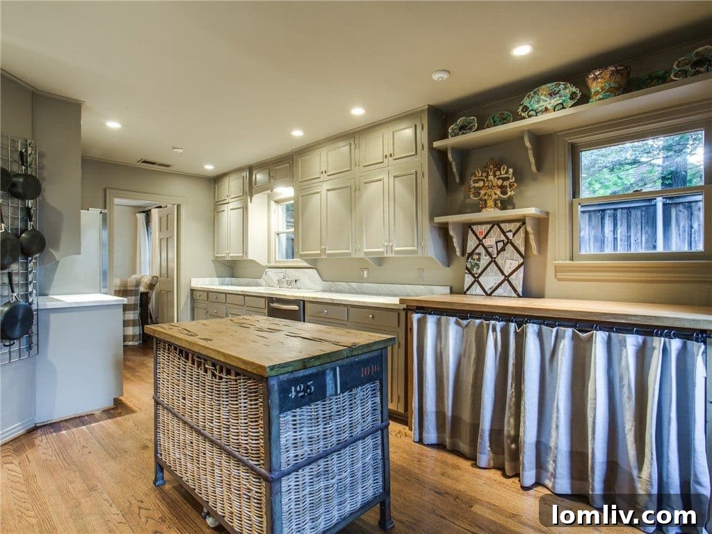 Gourmet kitchen island with integrated sink and stylish fixtures