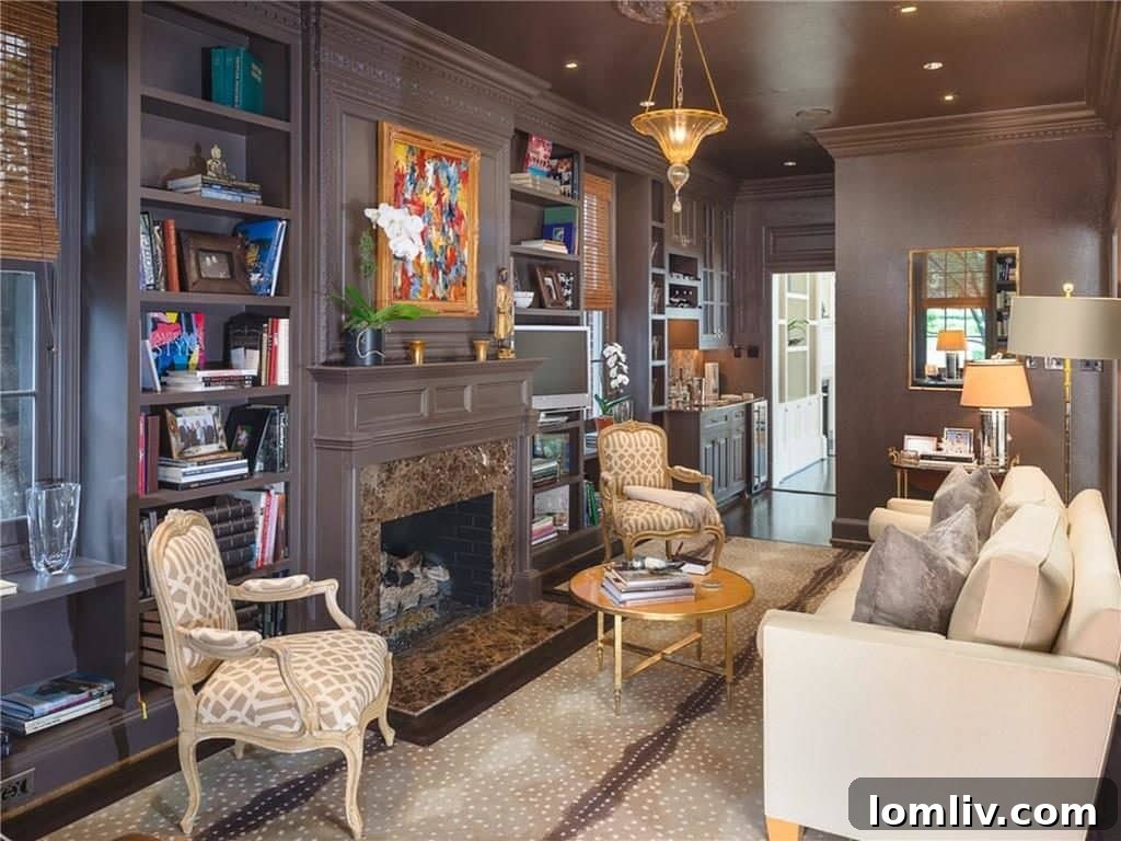 Architectural detail showing elegant crown molding and wall paneling