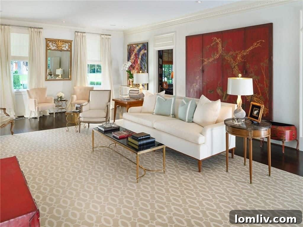 Refined sitting area with classical decor in a Georgian home
