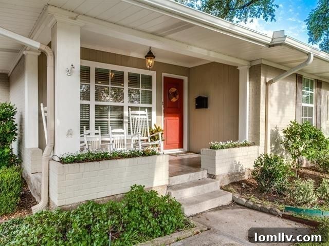 The attractive exterior of the fully updated Lakewood traditional home