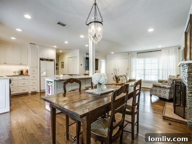 Expansive open-concept living, dining, and kitchen area in the Lakewood home