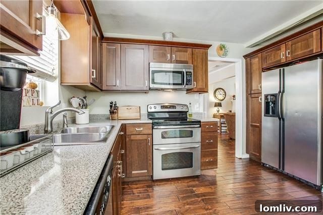 Modern, updated kitchen featuring new appliances and ample cabinet space