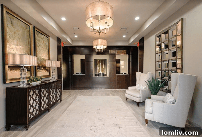 Modern lobby interior of the new Ebby Southlake office