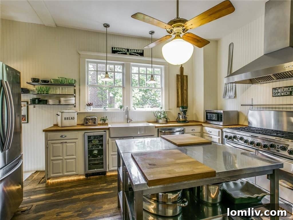 Another perspective of the spacious kitchen, showcasing its open layout and ample storage solutions.