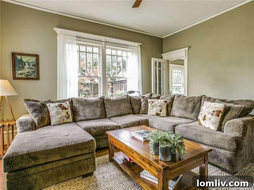 Another comfortable living space, offering versatile usage as a family room, library, or informal lounge area.