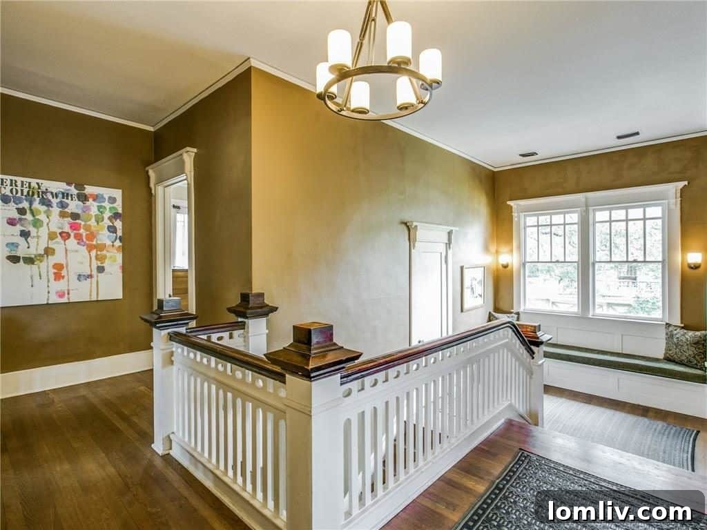 Upper floor landing, providing access to bedrooms and a central gathering space on the second level.