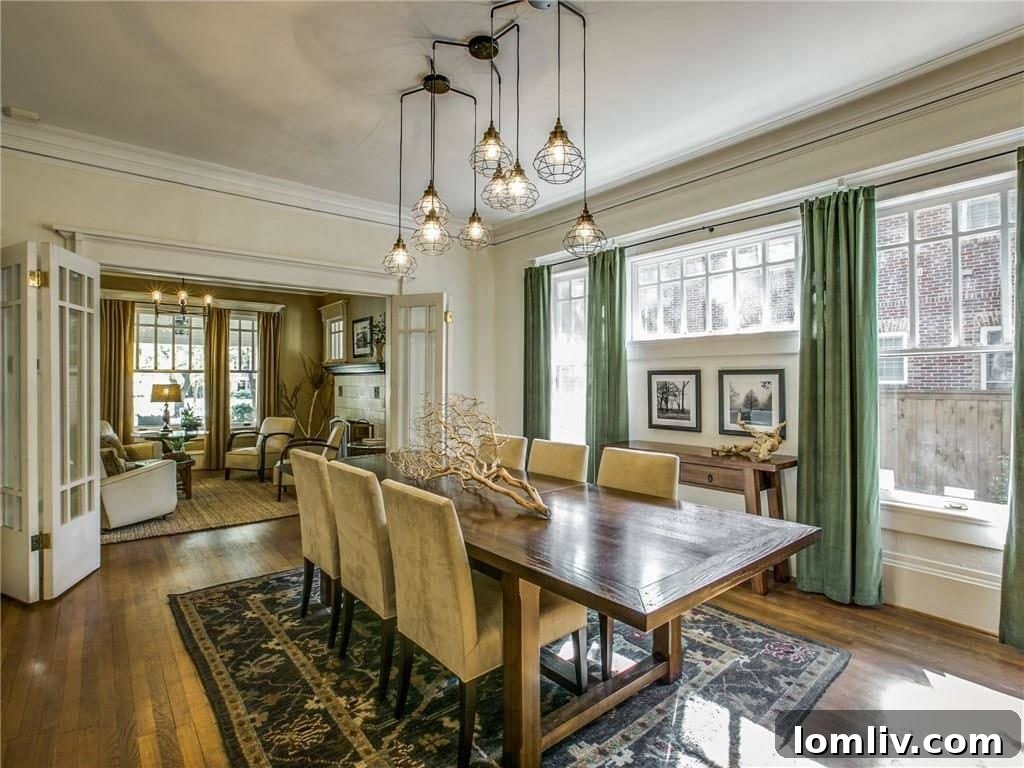 Elegant dining room perfect for entertaining, with generous space for a large table and direct access to other living areas.