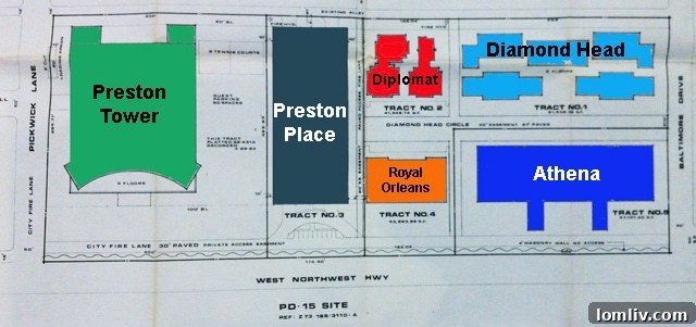 Map highlighting the PD-15 area within Dallas's Preston Hollow South district, indicating its strategic importance for future redevelopment.