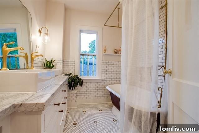 Luxurious Master Bath with Vintage Tub
