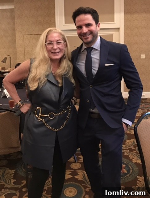 Crispen Breslin and the author discussing real estate trends