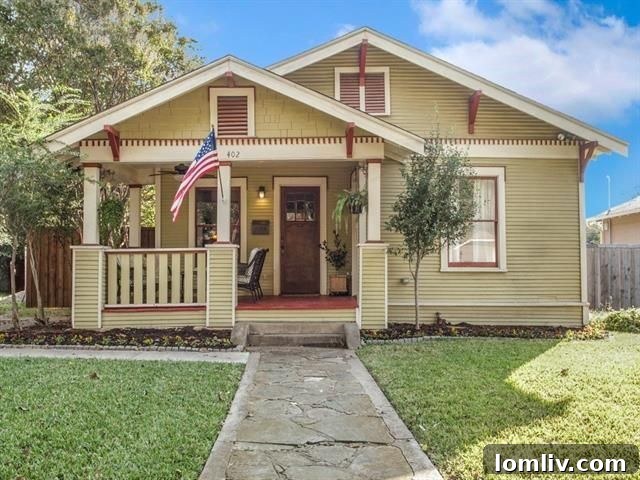 Classic Craftsman Exterior in Winnetka Heights, Dallas