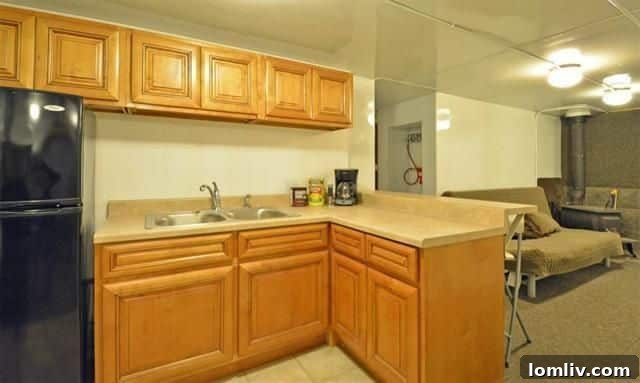 Spartan yet highly Functional Kitchen within the Underground Bunker, designed for long-term survival