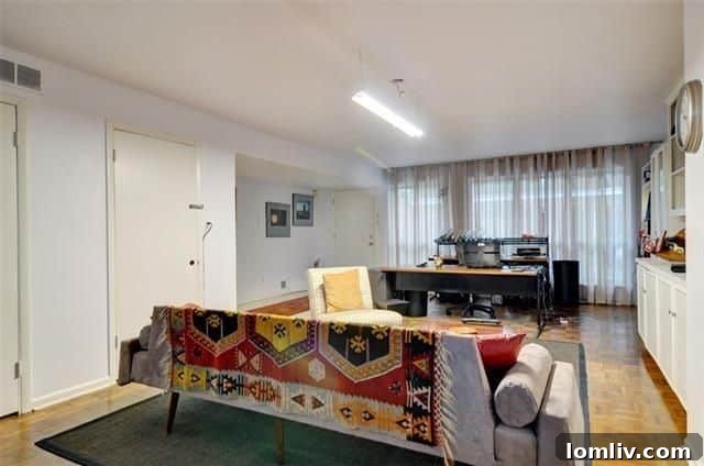 6522 Royal Lane Family Room: Garage Conversion Offering Additional Living Space