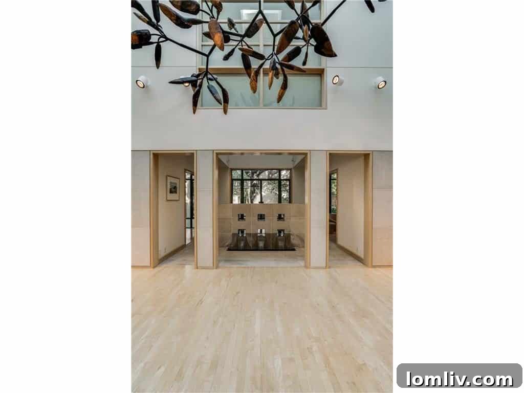 Bright and spacious hall with art at 3908 Euclid, Highland Park.