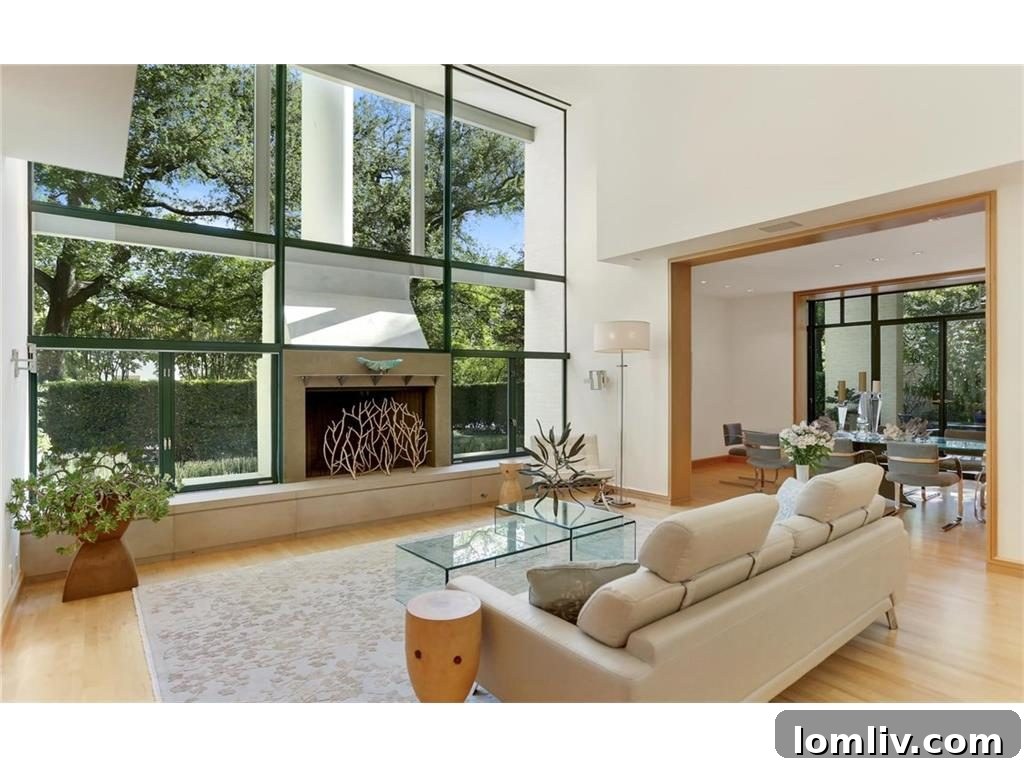 Elegant living room with abundant natural light at 3908 Euclid.