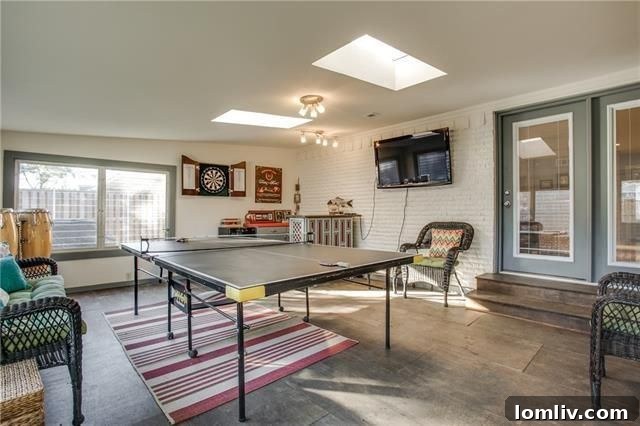 View from kitchen to living area