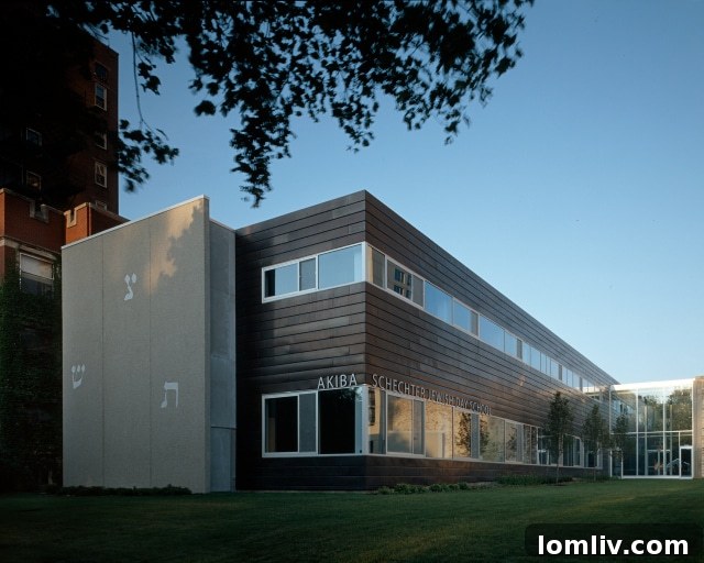 The Akiba Schechter School, showcasing John Ronan's versatile architectural talent.