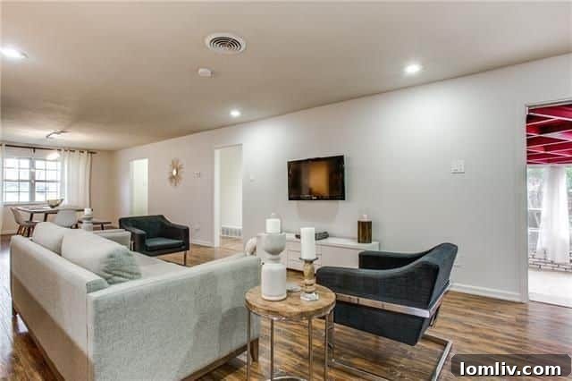 Spacious Master Bedroom with Hardwood Floors