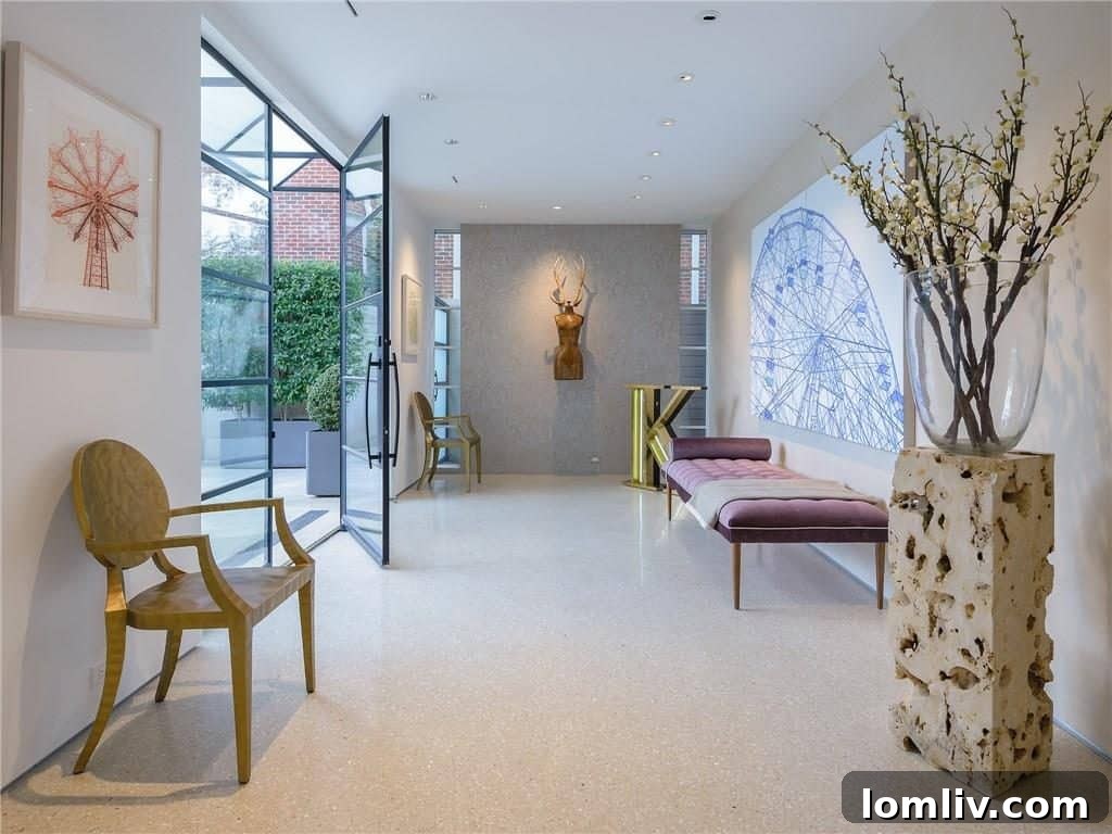 Spacious Living Area with Terrazzo Floors and Abundant Natural Light