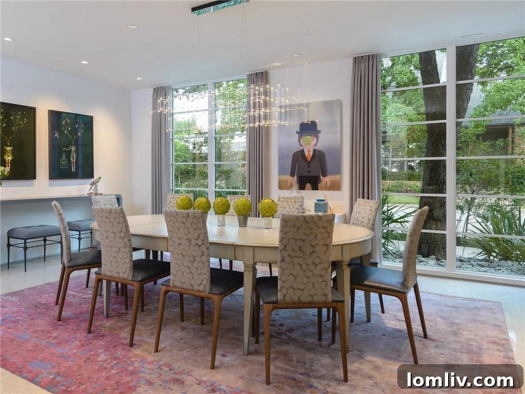 Inviting Living Room Featuring Contemporary Furnishings and Large Windows