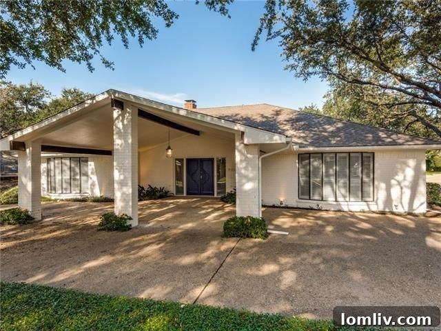 Belmont Craftsman Shines Bright in This Week's Dallas Open House Roundup 13 Elegant front exterior of 7103 Claybrook Dr, a renovated Traditional home in Merriman Park, Dallas.