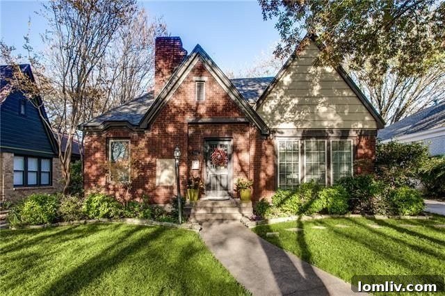 Belmont Craftsman Shines Bright in This Week's Dallas Open House Roundup 18 Classic Tudor facade of 502 Valencia St in Hollywood Heights, showcasing mature landscaping and traditional roofline.