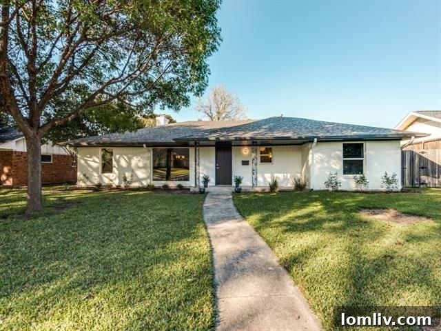 Belmont Craftsman Shines Bright in This Week's Dallas Open House Roundup 8 Stunning renovated exterior of 3239 Whirlaway Rd in Chapel Downs, featuring a new concrete porch and modern sconces.