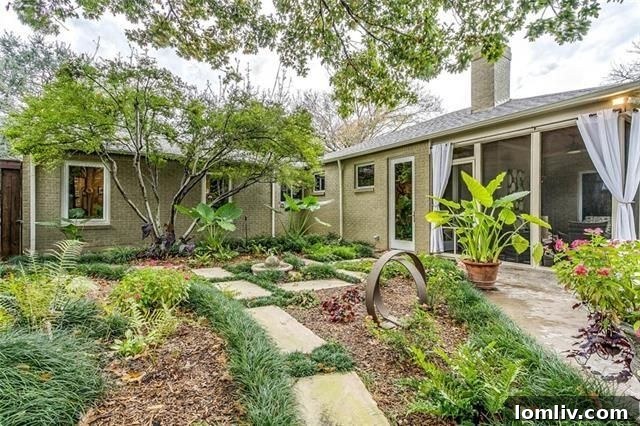Tasteful Shade Garden in Private Backyard - Fort Worth Home
