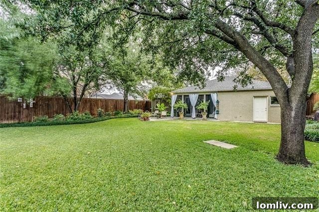 Expansive Private Backyard with Lush Lawn - Ridglea Real Estate