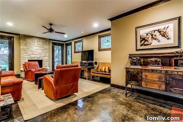 Cozy Den with Stone Fireplace - Ridglea Home for Sale