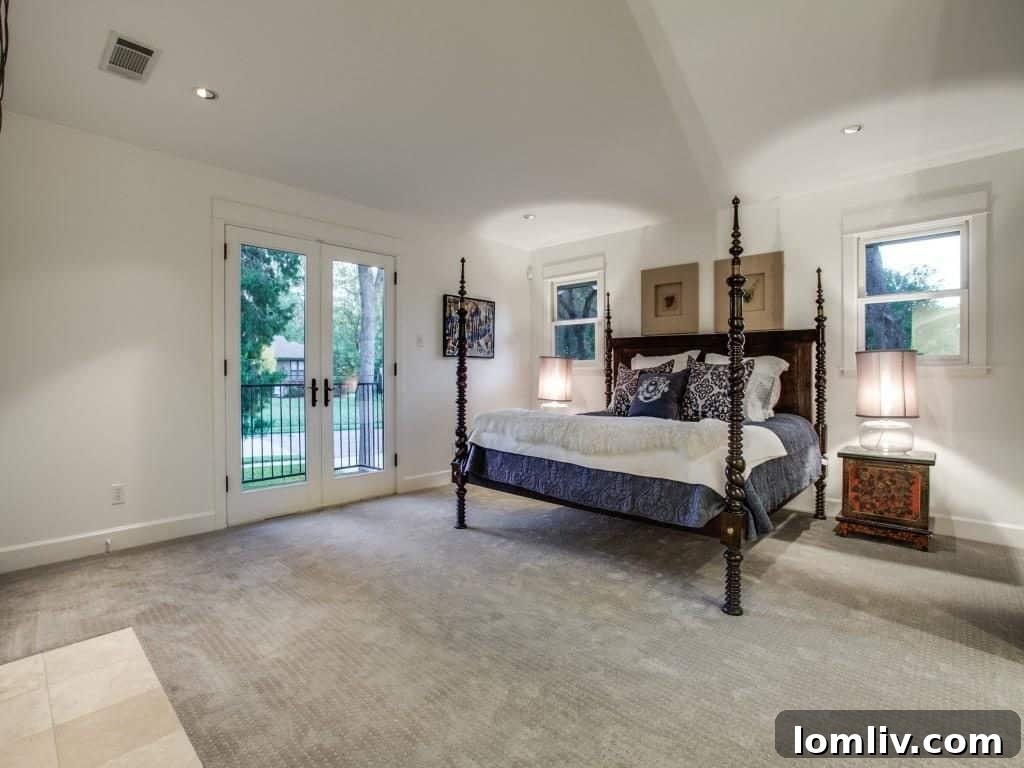 Frank Welch Protégé Redefines Texas Contemporary in Lake Park Estates 15 Interior view of the den, showcasing comfortable seating and a warm, inviting atmosphere for quiet moments.