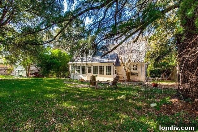 Panoramic View of the Expansive and Private Backyard, Dallas TX