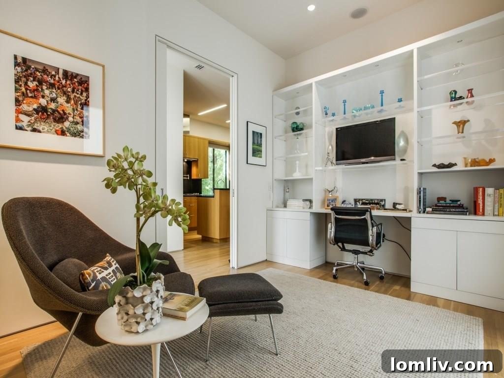 Private Balcony Off Study in Luxury Townhome