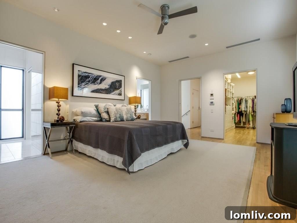 Luxury Master Bedroom Dallas Townhome
