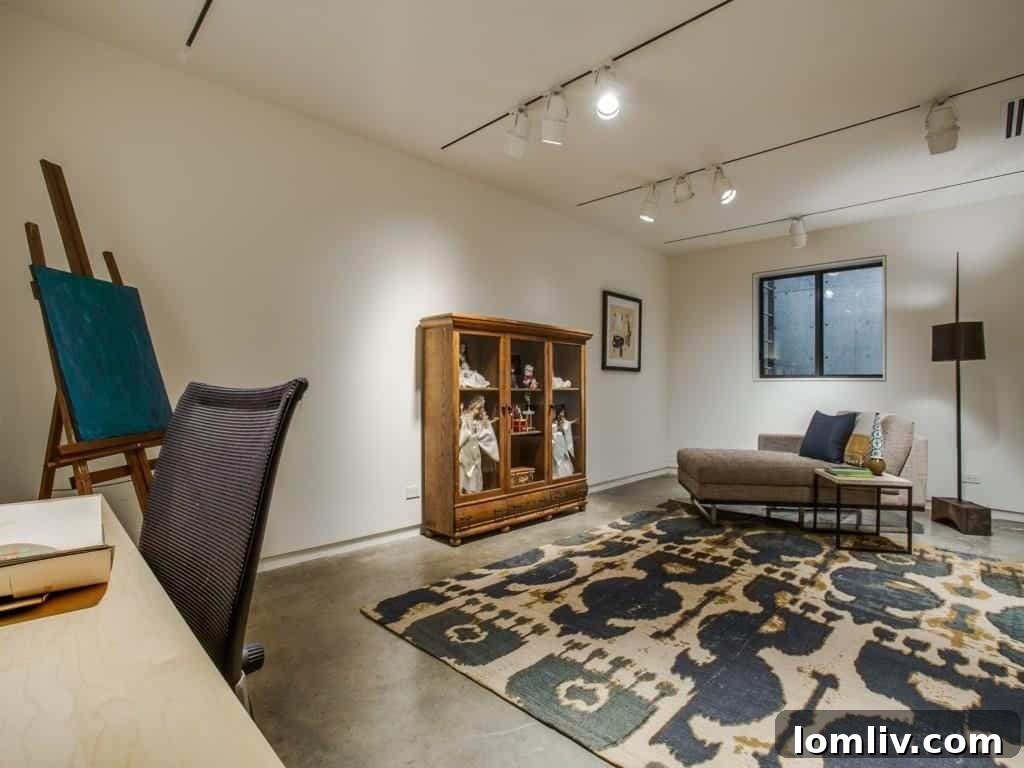 Contemporary Living Space Dallas Townhome