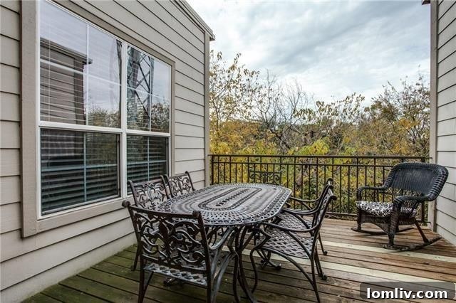 Outdoor patio area off a guest bedroom, perfect for relaxation at 4419 Buena Vista St. Apt. 14.