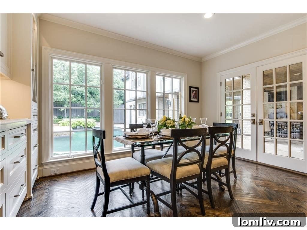 Bright and airy landing or secondary sitting area on an upper floor with elegant furnishings
