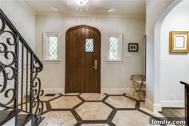 Elegant street view of a luxury home entrance on Beverly Drive