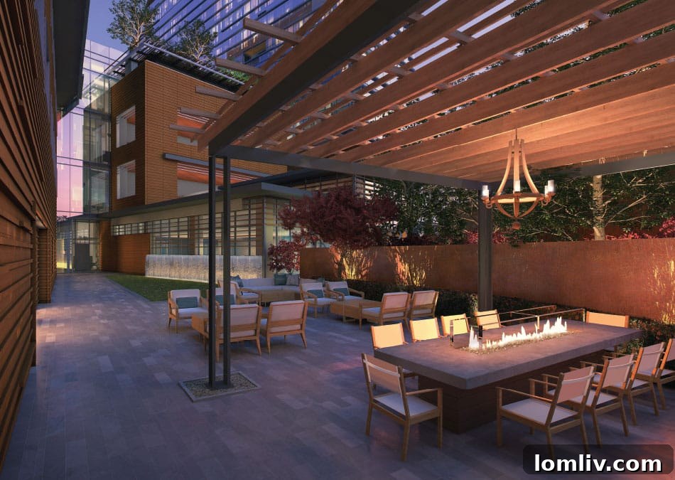 Communal Patio at Ventana - Luxury Senior Amenities