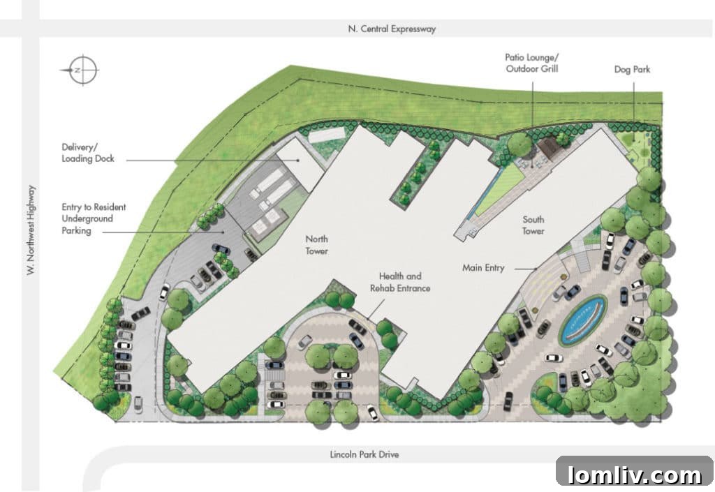 Ventana Site Plan - Dallas Senior Living