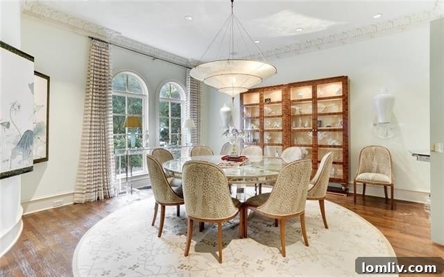 Luxurious master bedroom suite with natural light