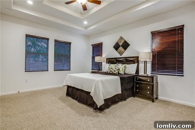 5218 Denton Drive: Spacious master bedroom with ample natural light