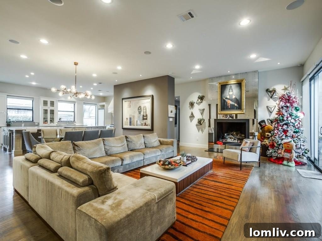 The spacious gourmet kitchen featuring a central prep island and a secondary eat-in island, designed for both culinary mastery and social gatherings.